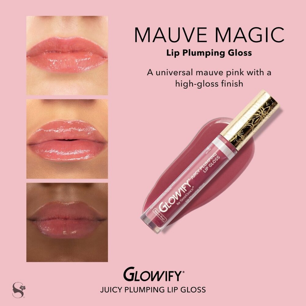 Mauve Magic LipSense Glowify® Juicy Plumping Lip Gloss - Picture 3 of 4